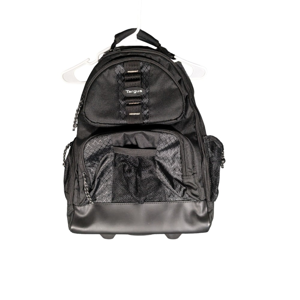 Targus Black Compact Roller Backpack 15-16 Inch Laptop Bag w/ Extendable Handle